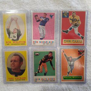 Vintage  Topps NFL Football cards 1956-1959 - (6 cards)